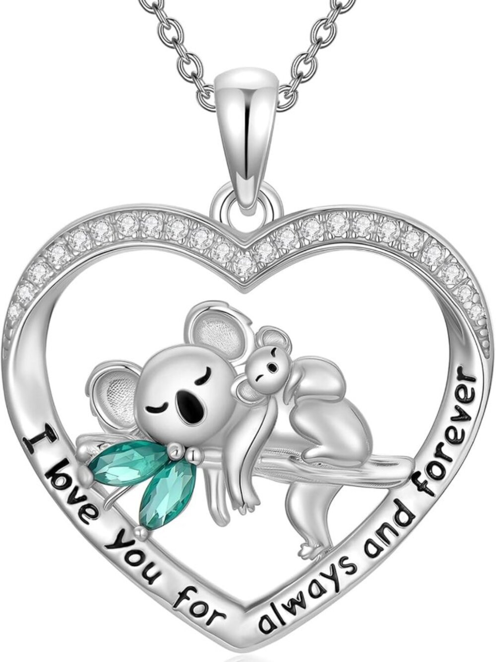 Sterling Silver Animal Necklace - Cow, Panda, Elephant, Monkey - Mother-Daughter